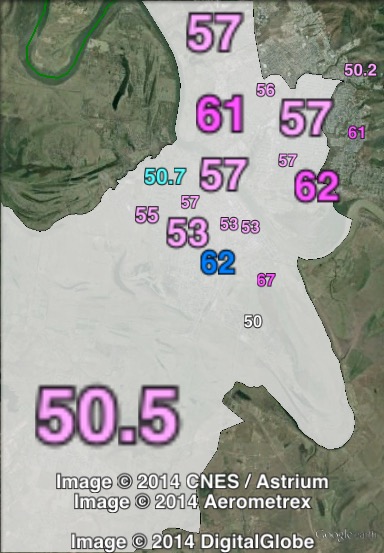 Estimated two-party-preferred votes in Rockhampton at the 2012 Queensland state election.