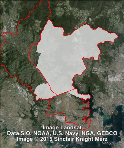 Map of Davidson's 2011 and 2015 boundaries. 2011 boundaries marked as red lines, 2015 boundaries marked as white area. Click to enlarge.