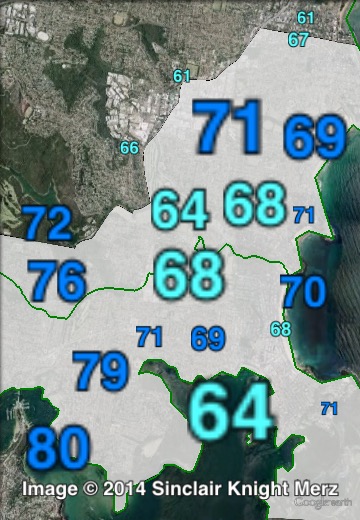 Liberal primary votes in Manly at the 2011 NSW state election.
