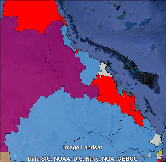 Results of the 2015 Queensland state election in central and north Queensland.