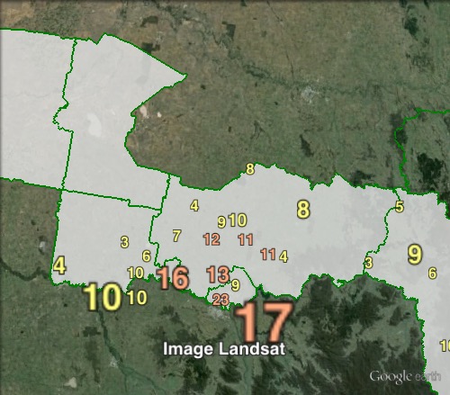 Primary votes for independent candidate Paul Wareham in Albury at the 2011 NSW state election.