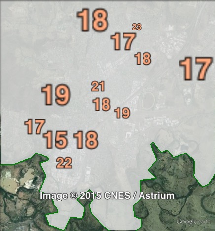 Primary votes for independent candidate Paul Wareham in the city of Albury at the 2011 NSW state election.