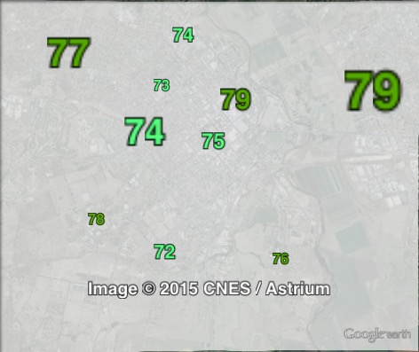 Two-party-preferred votes in the city of Bathurst at the 2011 NSW state election.