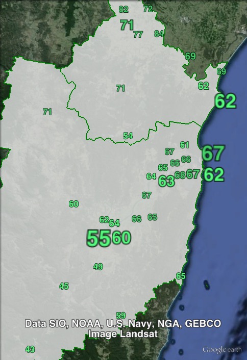 Nationals primary votes in Clarence at the 2011 NSW state election.