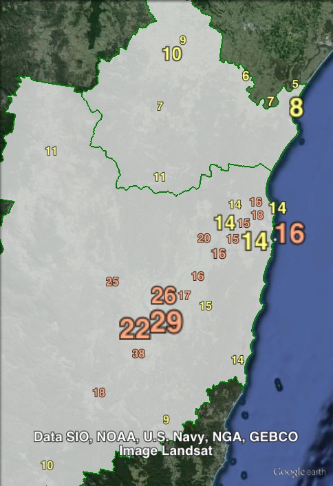 Primary votes for independent candidate Richie Williamson in Clarence at the 2011 NSW state election.