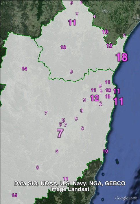 Labor primary votes in Clarence at the 2011 NSW state election.