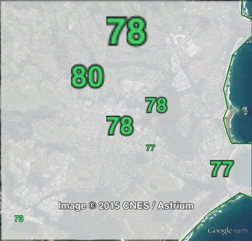 Two-party-preferred votes in the Coffs Harbour urban area at the 2011 NSW state election.