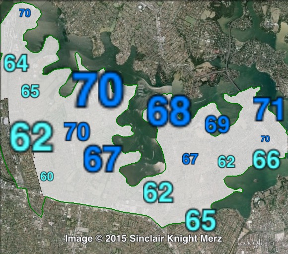 Two-party-preferred votes in Drummoyne at the 2011 NSW state election.