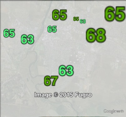 Two-candidate-preferred votes (Nationals vs Fardell) in the Dubbo urban area at the 2011 NSW state election.