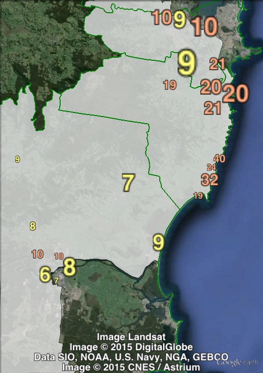 Primary votes for independent candidate Sandra McCarthy in Kiama at the 2011 NSW state election.