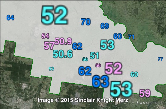 Two-party-preferred votes in Maitland at the 2011 NSW state election.