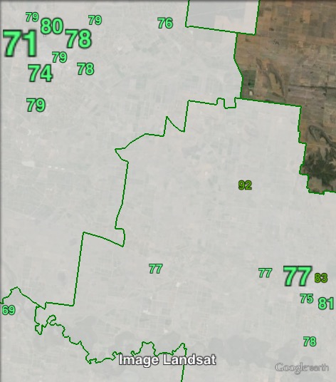 Two-party-preferred votes in Griffith and Leeton at the 2011 NSW state election.