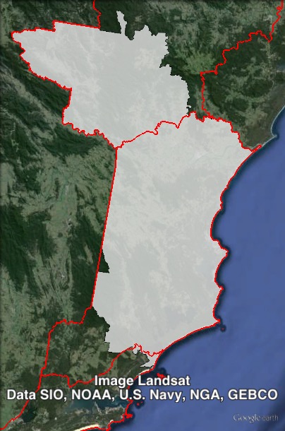 Map of Myall Lakes' 2011 and 2015 boundaries. 2011 boundaries marked as red lines, 2015 boundaries marked as white area. Click to enlarge.