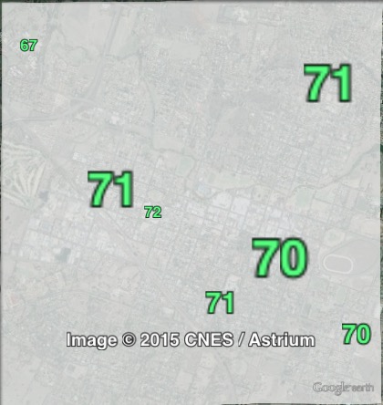 Two-party-preferred votes in Armidale at the 2011 NSW state election.