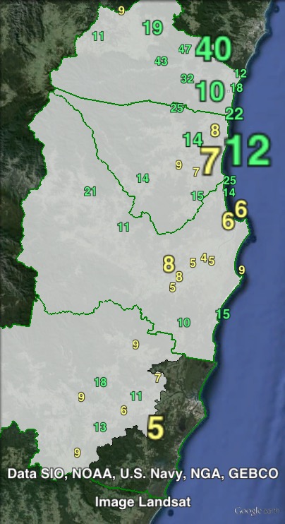 Greens primary votes in Oxley at the 2011 NSW state election.