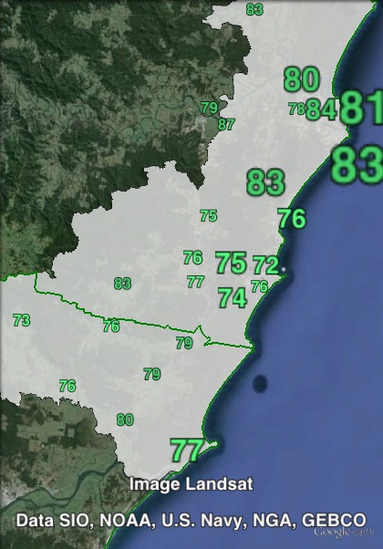 Two-party-preferred votes in Port Macquarie at the 2011 NSW state election.