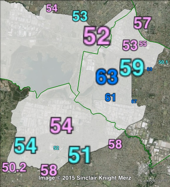 Two-party-preferred votes in Prospect at the 2011 NSW state election.