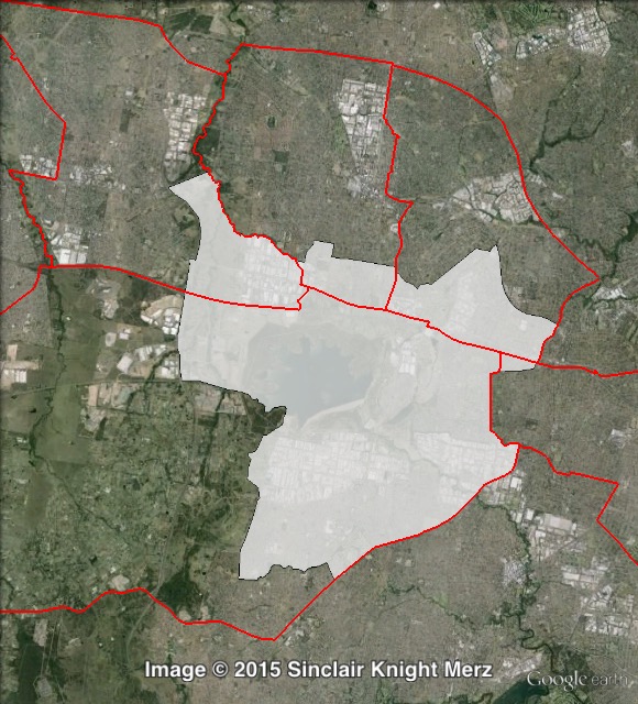 Map of Prospect's 2011 and 2015 boundaries. 2011 boundaries marked as red lines, 2015 boundaries marked as white area. Click to enlarge.