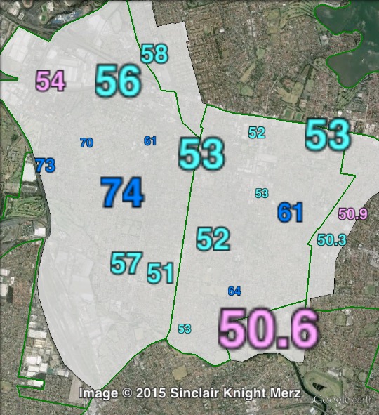 Two-party-preferred votes in Strathfield at the 2011 NSW state election.