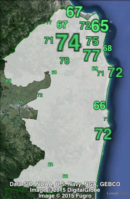 Two-party-preferred votes in Tweed at the 2011 NSW state election.