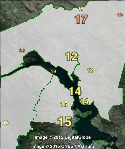 Primary votes for independent candidate Ray Williams in Hobart parts of Derwent at the 2011 Derwent by-election.