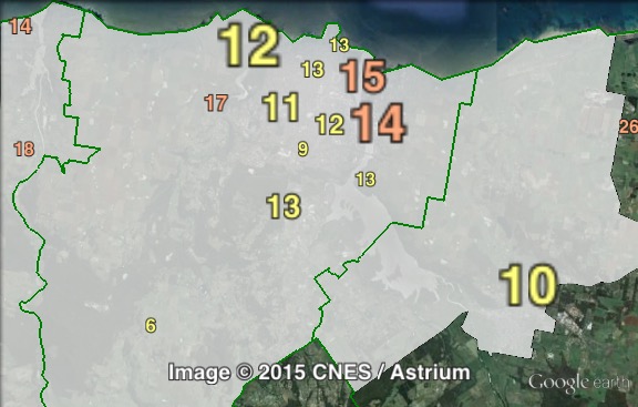 Primary votes for independent candidate Carolynn Jamieson in Mersey at the 2009 Legislative Council election.