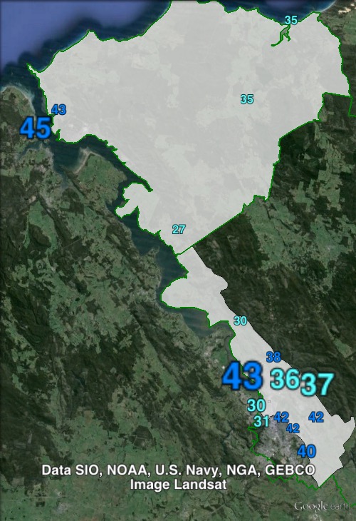 Primary votes for independent candidate Ivan Dean in Windermere at the 2009 Legislative Council election.