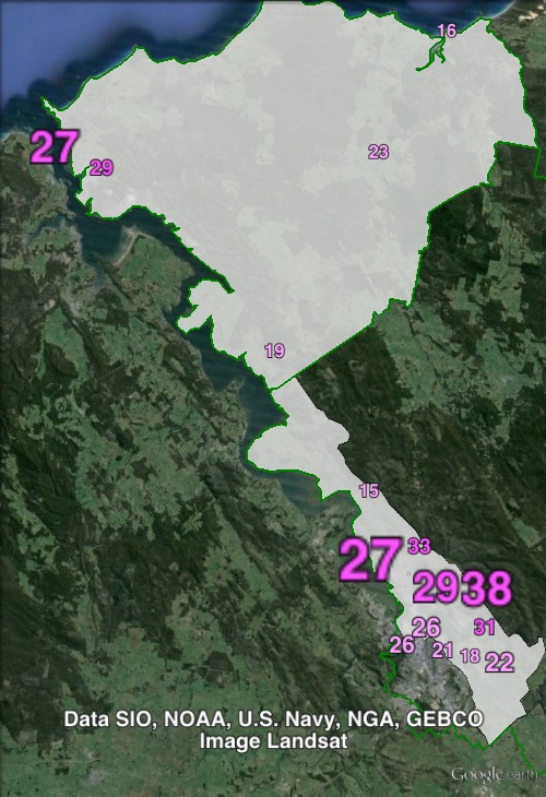 Primary votes for independent candidate Kathryn Hay in Windermere at the 2009 Legislative Council election.