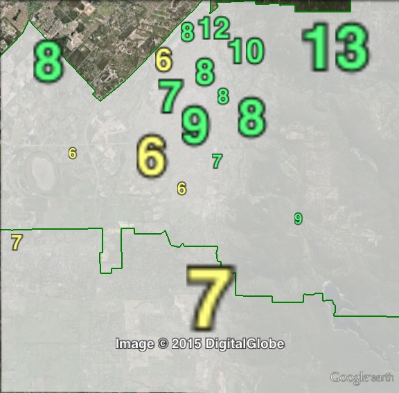 Greens primary votes in Armadale at the 2013 Australian federal election.