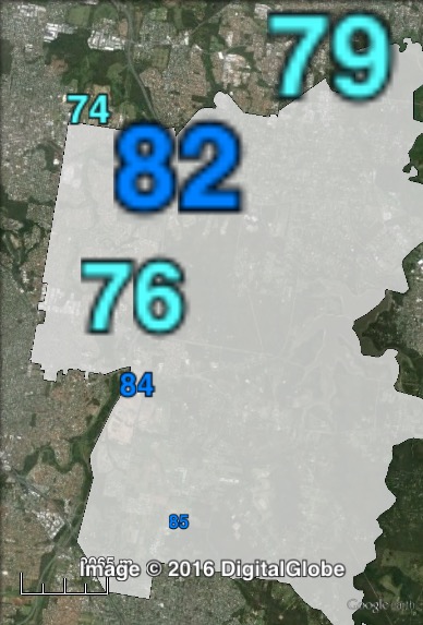 Two-party-preferred votes for mayor in Chandler at the 2012 Brisbane City Council election.