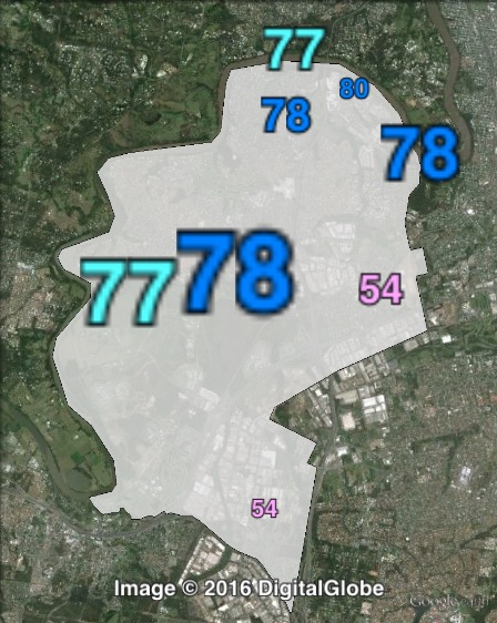 Two-party-preferred votes for mayor in Jamboree at the 2012 Brisbane City Council election.