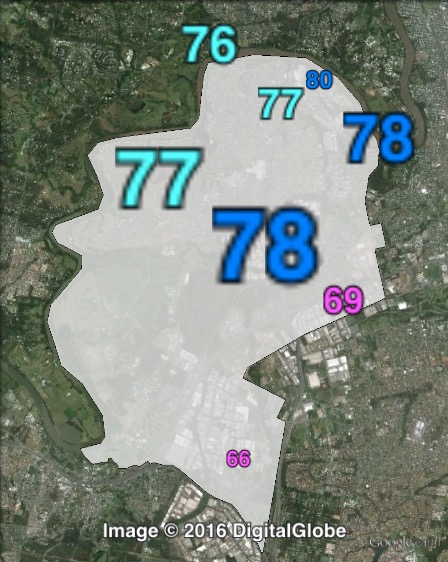 Two-party-preferred votes for councillor in Jamboree at the 2012 Brisbane City Council election.