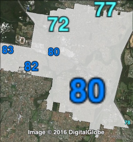 Two-party-preferred votes for mayor in Macgregor at the 2012 Brisbane City Council election.