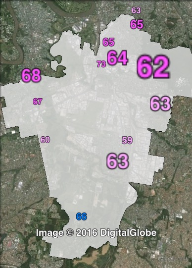 Two-party-preferred votes for councillor in Moorooka at the 2012 Brisbane City Council election.