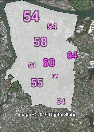 Two-party-preferred votes for councillor in Morningside at the 2012 Brisbane City Council election.