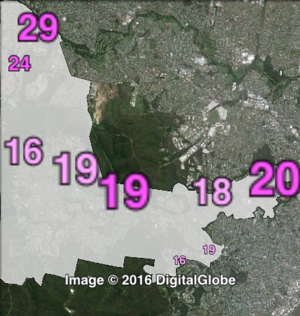 Labor primary votes for councillor in The Gap at the 2012 Brisbane City Council election.