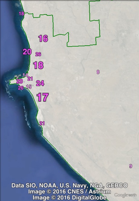 Labor primary votes in Geraldton at the 2013 federal election.