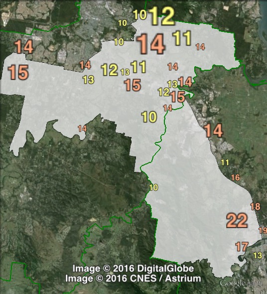 Palmer United Party votes in Forde at the 2013 federal election.