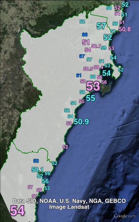 Two-party-preferred votes in Gilmore at the 2013 federal election.