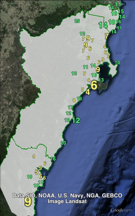 Greens primary votes in Gilmore at the 2013 federal election.