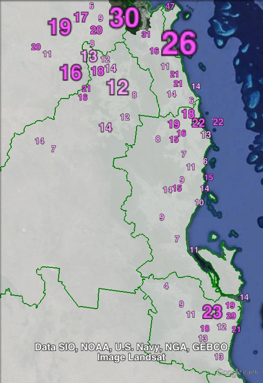 Labor primary votes in coastal parts of Kennedy at the 2013 federal election.