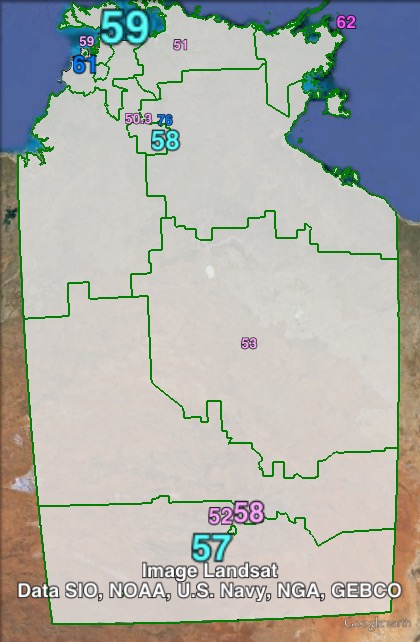 Two-party-preferred votes in Lingiari at the 2013 federal election.