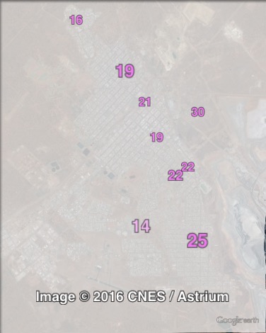 Labor primary votes in Kalgoorlie at the 2013 federal election.