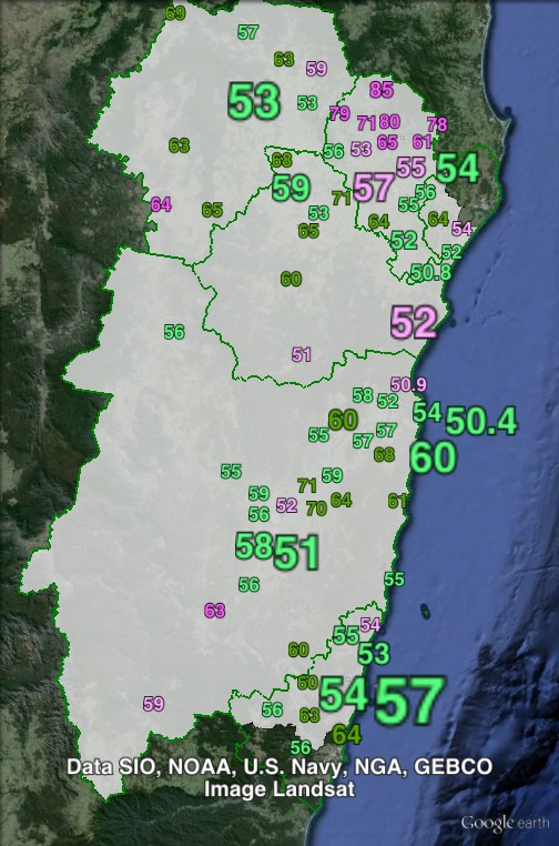 Two-party-preferred votes in Page at the 2013 federal election.