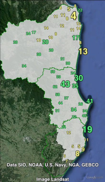 Greens primary votes in Richmond at the 2013 federal election.