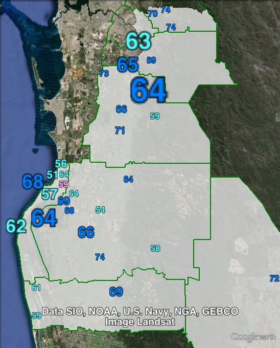 Two-party-preferred votes in Canning at the 2013 federal election.