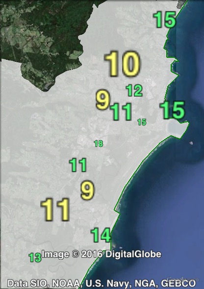 Greens primary votes in Coffs Harbour at the 2013 federal election.