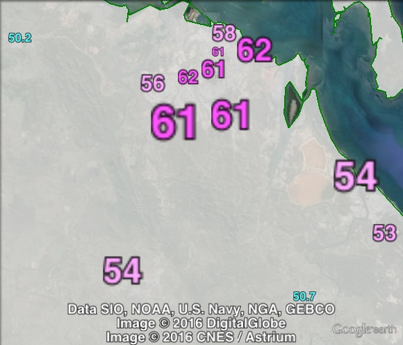 Two-party-preferred votes in Gladstone at the 2013 federal election.