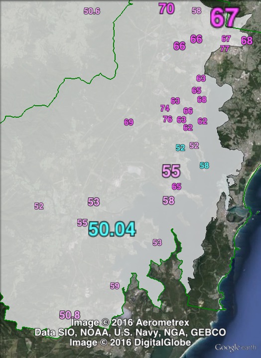 Two-party-preferred votes in Lake Macquarie at the 2013 federal election.