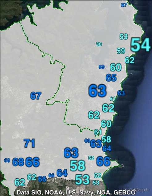 Liberal primary votes in Mackellar at the 2013 federal election.